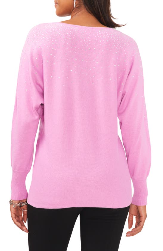 Shop Chaus Bling V-neck Sweater In Rose Glow