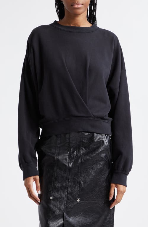 Shop Isabel Marant Étoile Paulia Draped Cotton Sweatshirt In Black