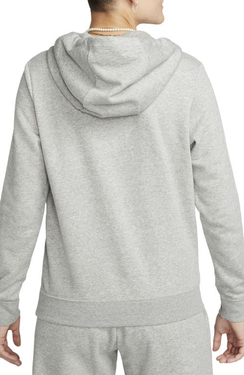 Shop Nike Sportswear Club Fleece Hoodie In Dark Grey Heather/white