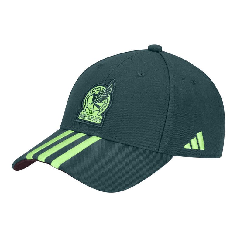 Shop Adidas Originals Adidas Green Mexico National Team Dad Adjustable Hat In Burgundy