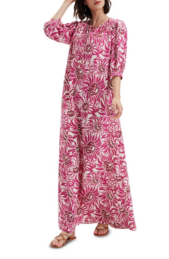 Diane Von Furstenberg Drogo Sunflower Print Shift Dress In Pink