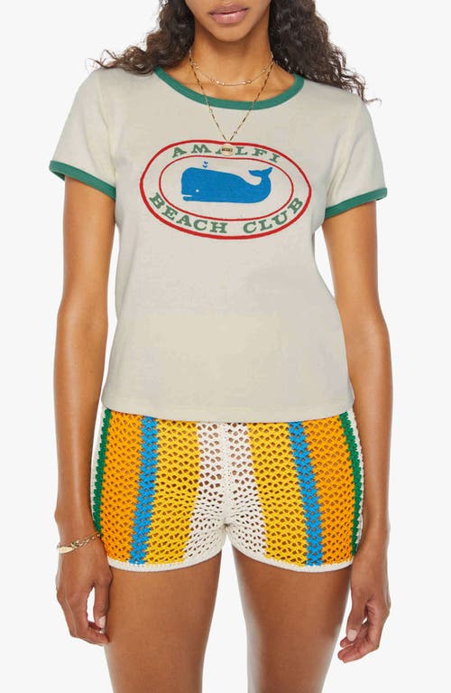 Mother The Itty Bitty Cotton Graphic Baby Tee In Amalfi Beach Coast