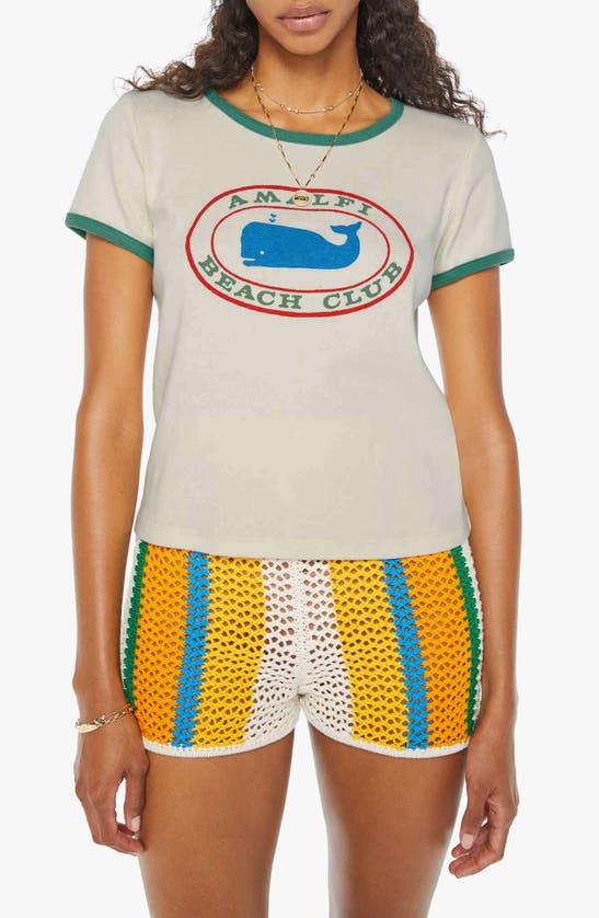 Shop Mother The Itty Bitty Los Angeles Cotton Graphic Baby Tee In Ahc - Amalfi Beach Coast