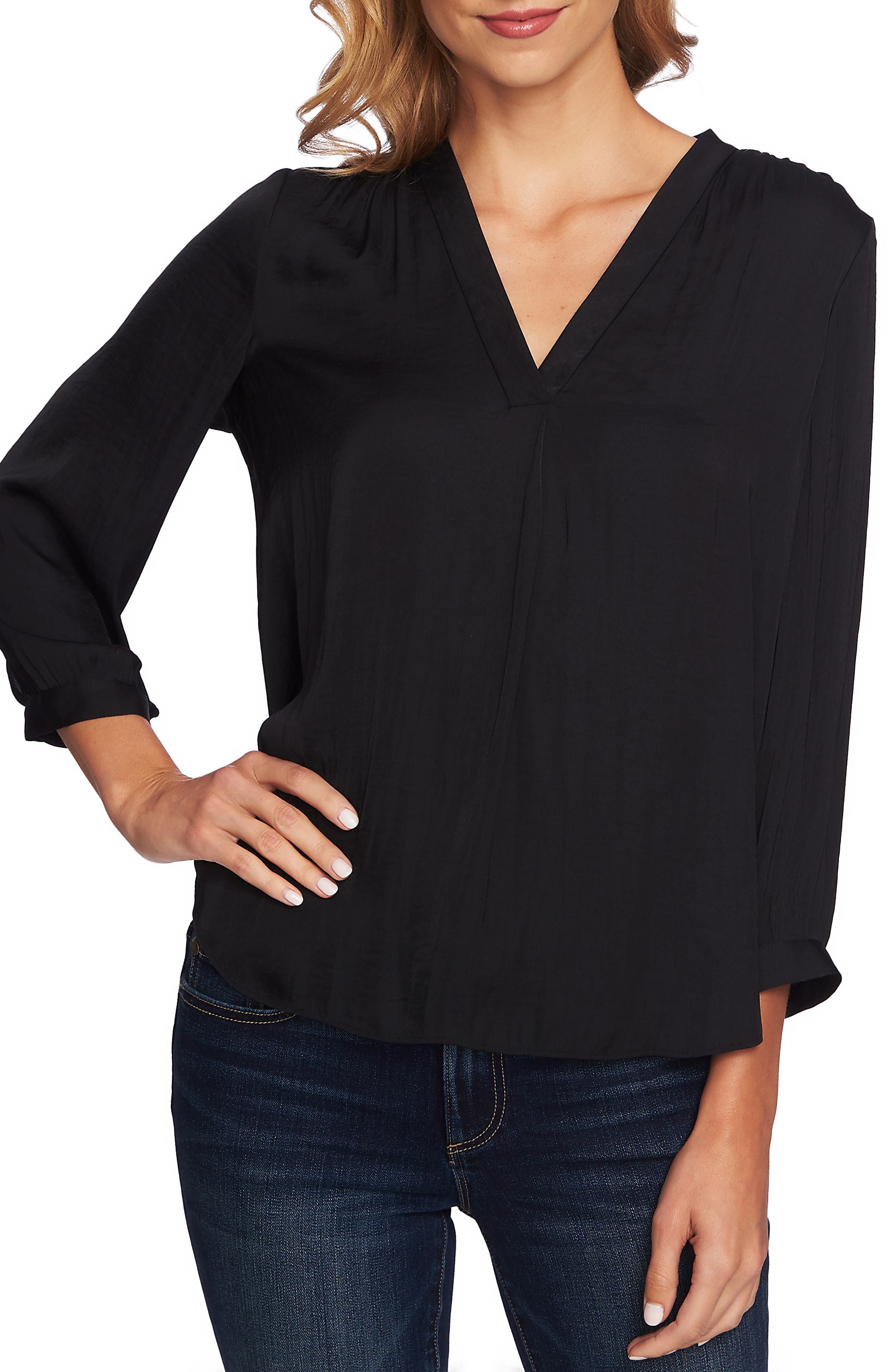 ladies black blouse