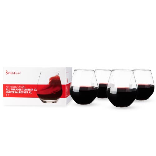 Shop Spiegelau Authentis All Purpose Tumbler Set Of 4 In Clear