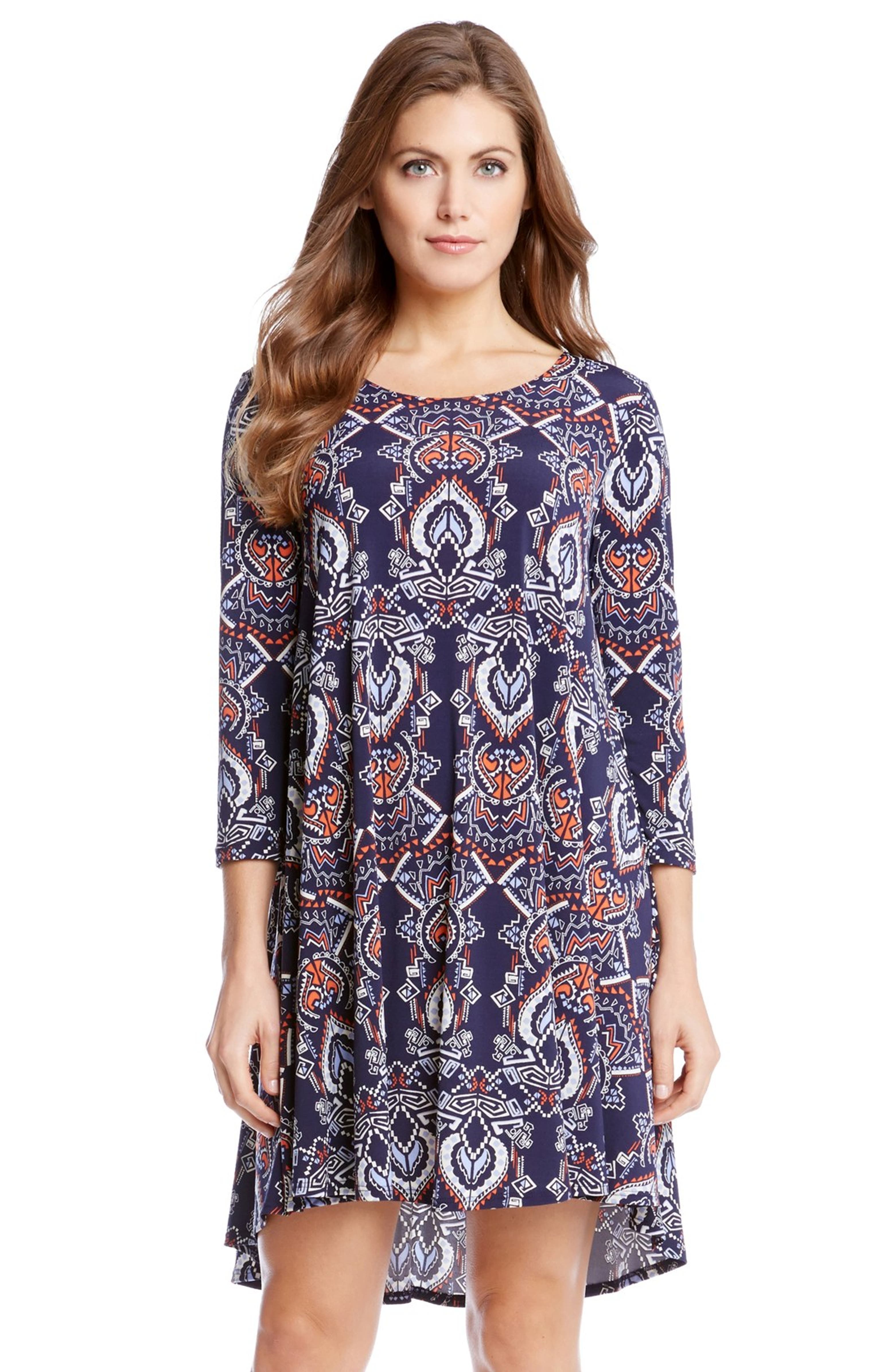 Karen Kane 'Maggie' Geo Print Trapeze Dress | Nordstrom