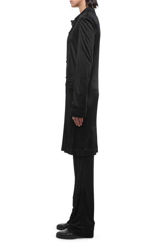 Shop Helmut Lang Long Fluid Jacket In Black