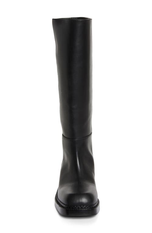 Shop Prada Runway Knee High Boot In Nero