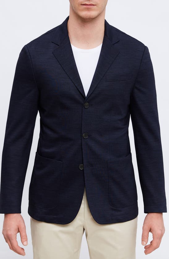 Shop Emanuel Berg Premium Stretch Jersey Blazer In Navy