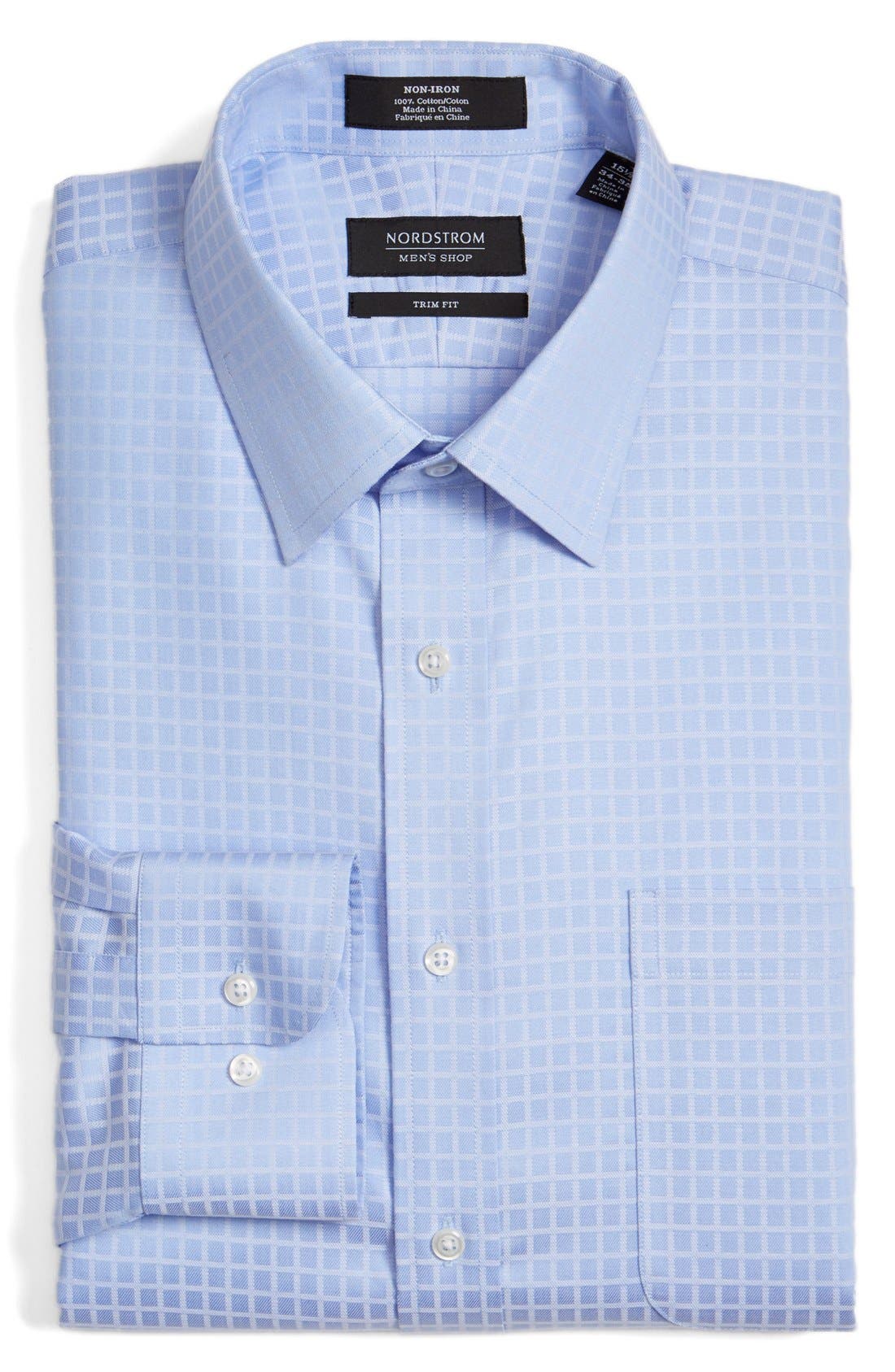Nordstrom Men's Shop Smartcare™ Trim Fit Check Dress Shirt Nordstrom