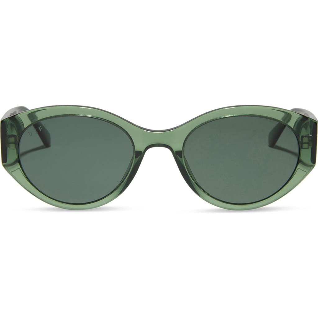 Diff Linnea 54mm Polarized Oval Sunglasses In Sage Crystal/g15
