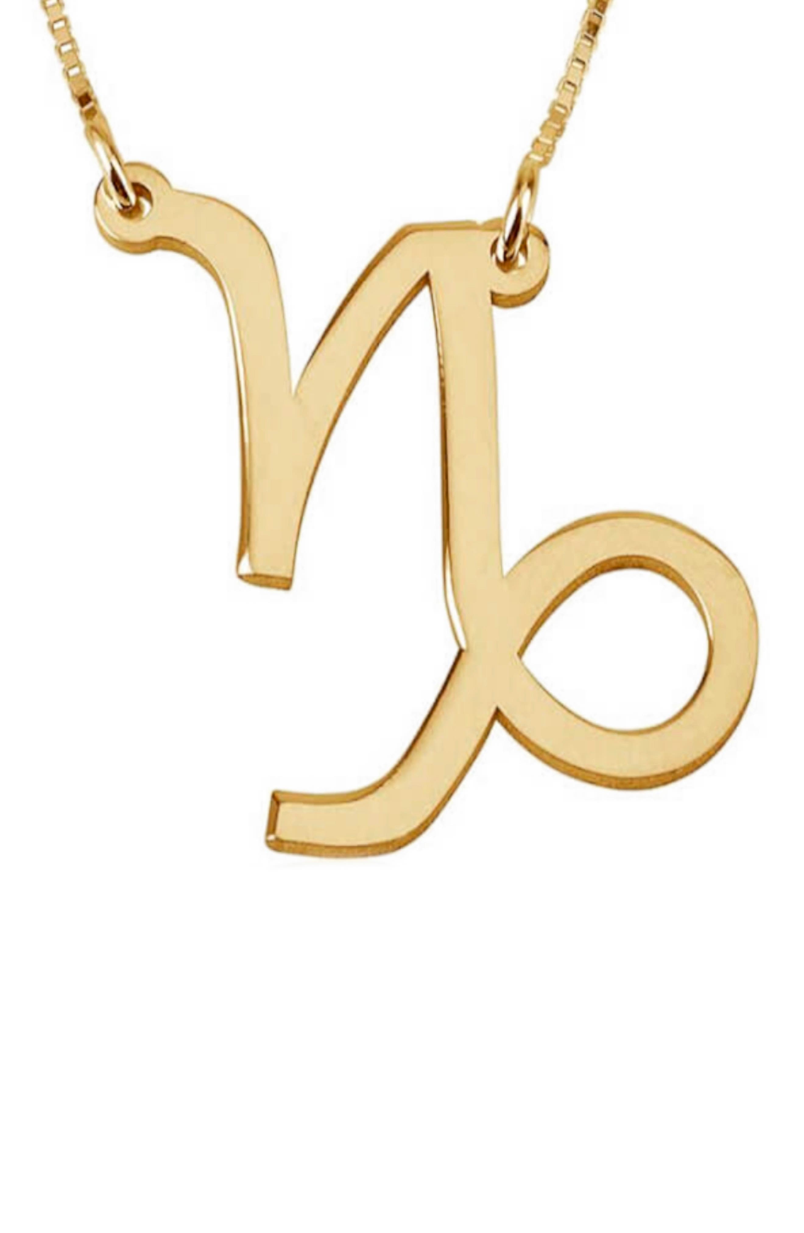 capricorn symbol necklace