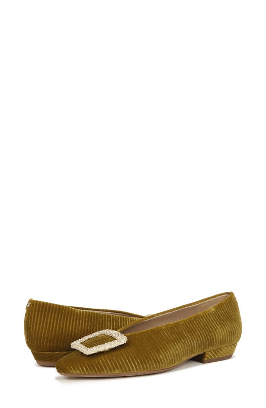 Shop Sam Edelman Janina Pointed Toe Flat In Green Chartreuse