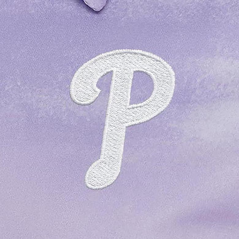Shop Antigua Purple Philadelphia Phillies Render Polo In Heather Purple