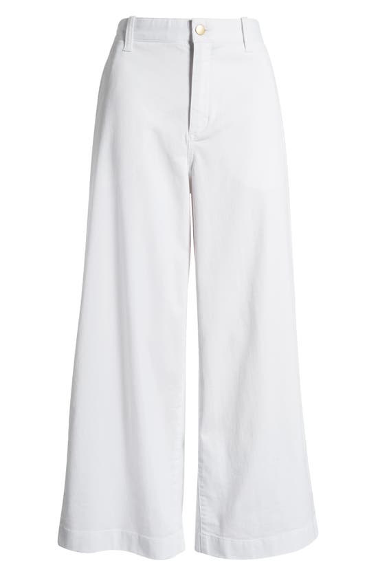 Shop Caslon Ultra High Rise Wide Leg Twill Pants In White