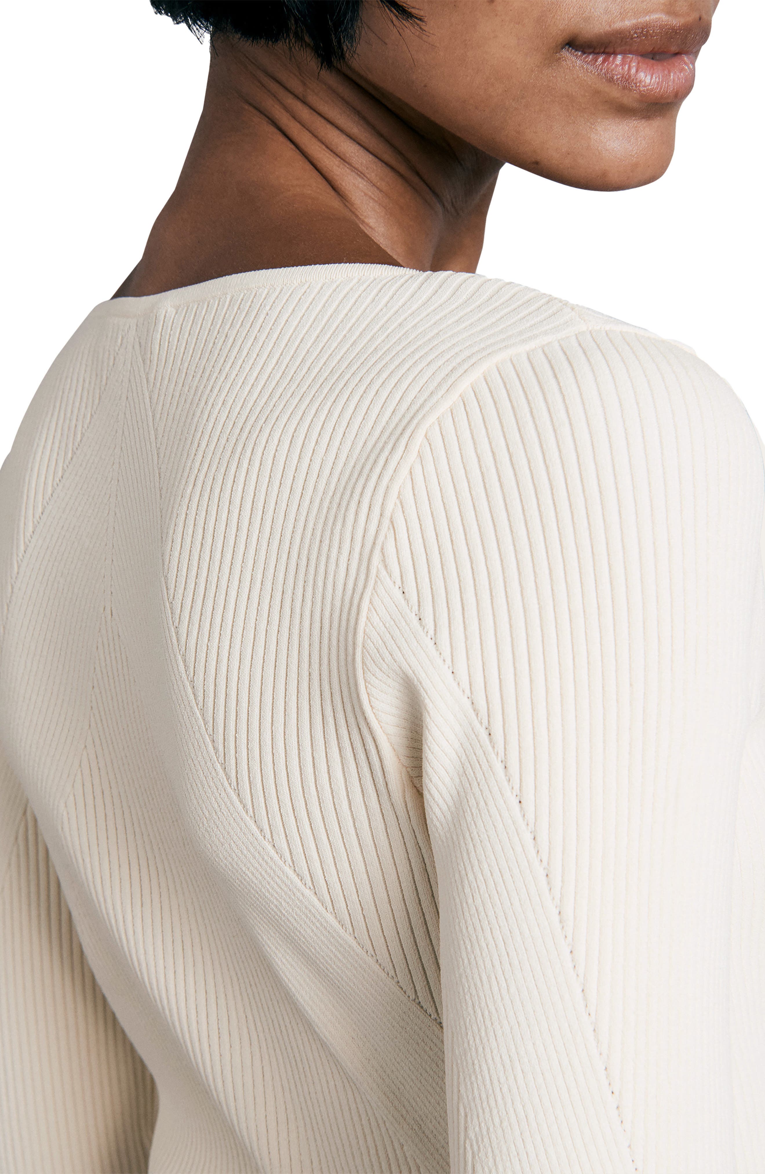 Rag  Bone Asher Square-neck Long Sleeve Tee In Ivory ModeSens