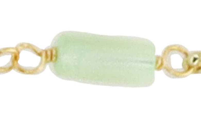 Shop Panacea Cylinder Stone U-shape Drop Earrings In Green