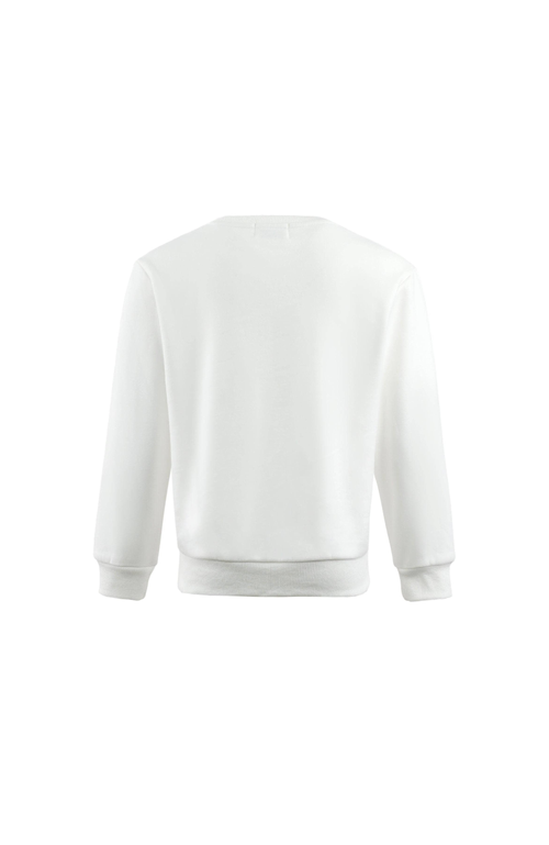 Lola + The Boys Crystal Girl Power Sweatshirt In White