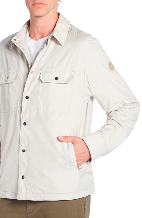 Moncler Men's Piz Snap-front Overshirt In Stone