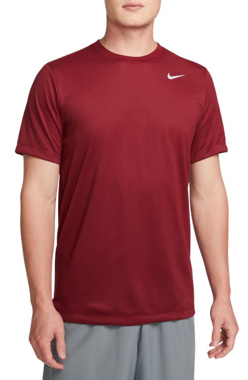Nike Dri-fit Legend T-shirt In Team Red/matte Silver