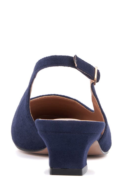 Torgeis Slingback Kitten Heel Pump In Navy