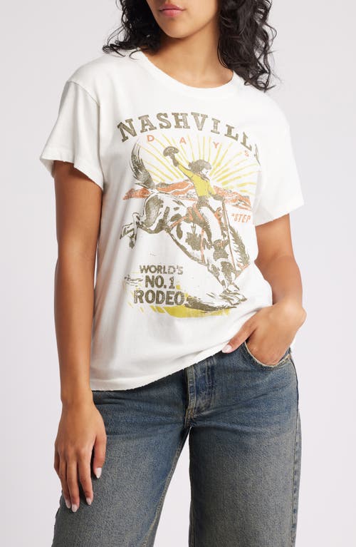 Shop Daydreamer Nashville Days Rodeo Cotton Graphic T-shirt In Vintage White