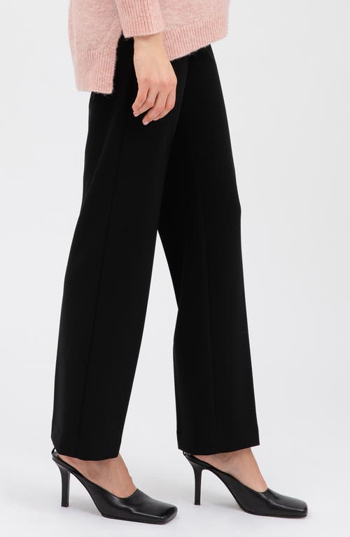 Pietro Brunelli Over The Bump Straight Leg Maternity Pants In Black