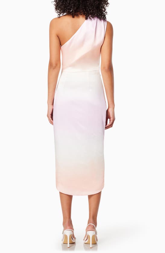 Shop Elliatt Mute One Shoulder Asymmetric Dress In Pastel Ombre