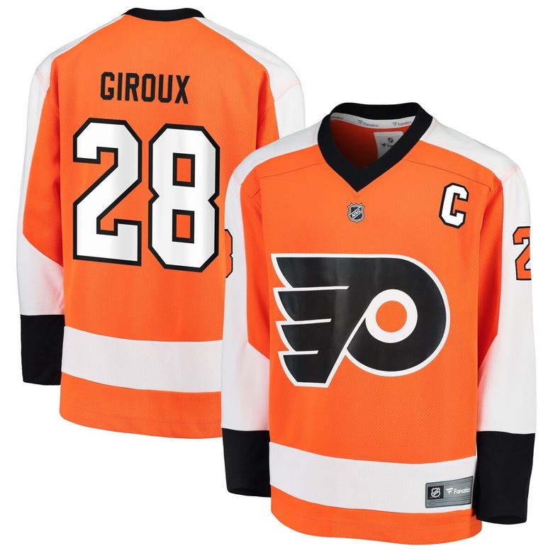 Fanatics Kids' Youth  Branded Claude Giroux Orange Philadelphia Flyers Replica Player Jersey