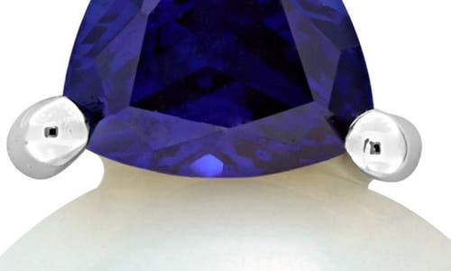 DELMAR DELMAR FRESHWATER PEARL & AQUAMARINE DROP EARRINGS