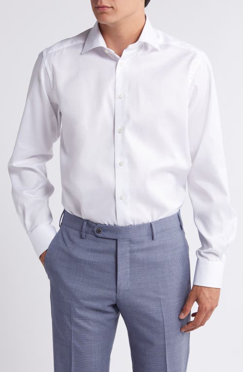 Eton Contemporary Fit Twill Dress Shirt In White
