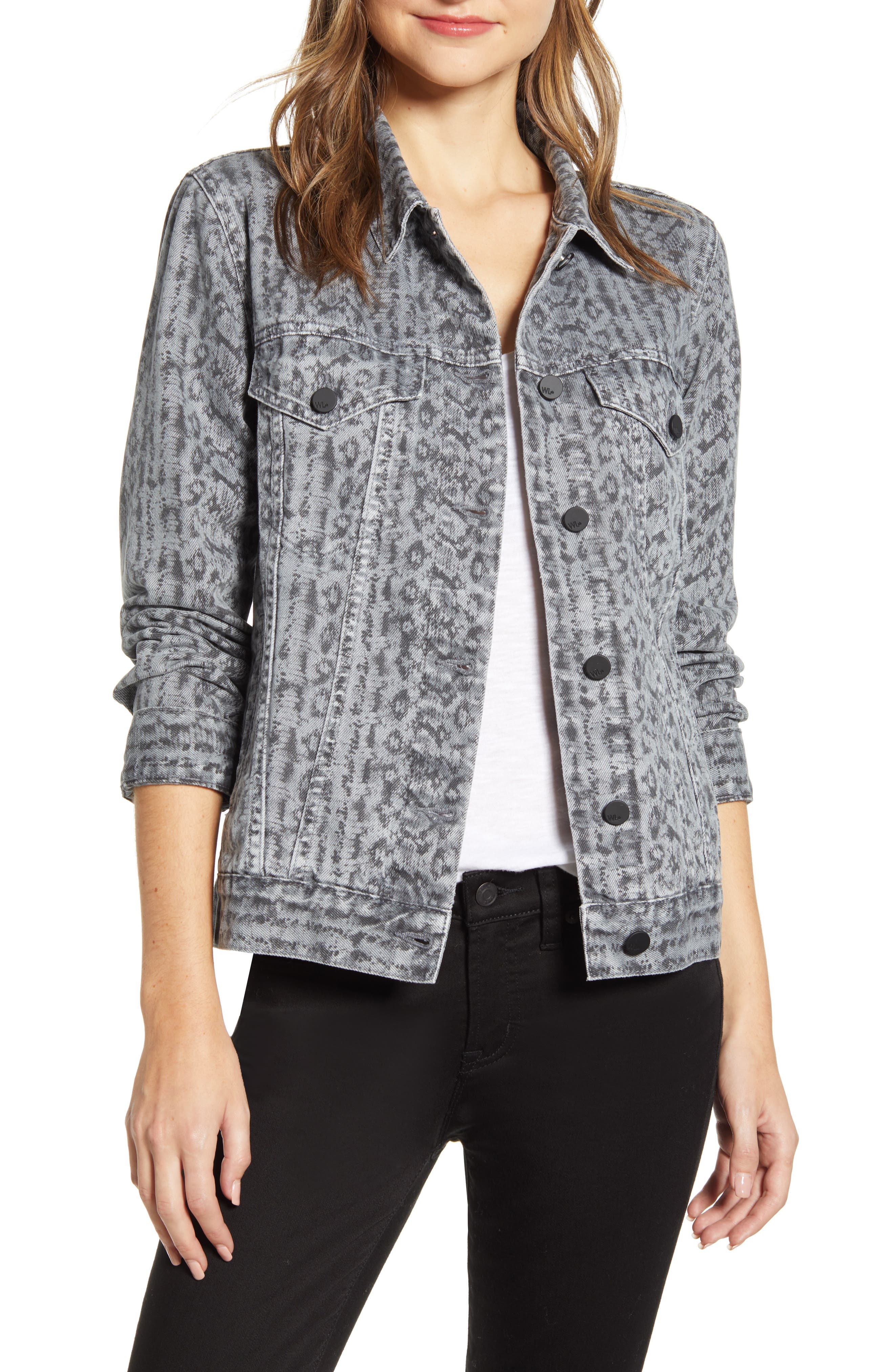 snake print denim jacket