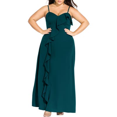 Plus Size City Chic Catalina Maxi Dress, Green