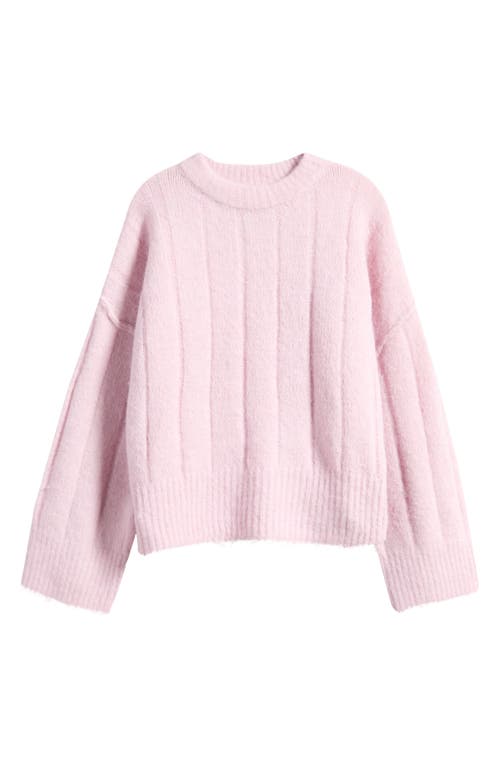 Shop Topshop Crewneck Rib Sweater In Pink