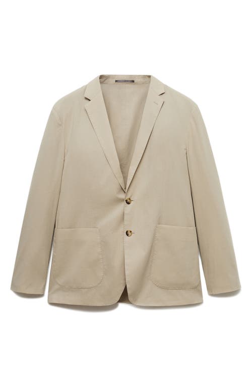 Mango Lightweight Cotton Sport Coat In Beige