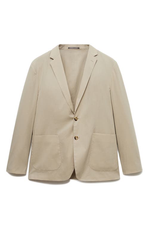 Shop Mango Lightweight Cotton Sport Coat In Beige