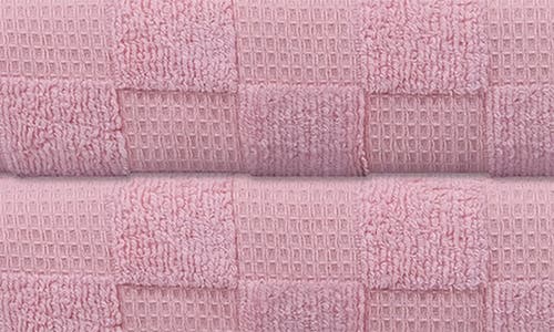 Shop Brooks Brothers Waffle Terry 8-piece Turkish Cotton Hand Towels In Blush