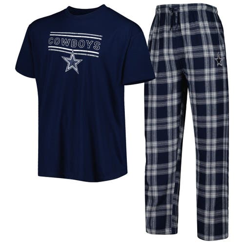 Men's Concepts Sport Navy/Gray Dallas Cowboys Badge Top & Pants Sleep Set