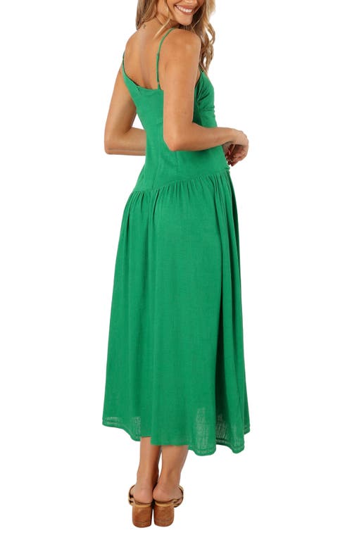 Petal And Pup Petal & Pup Shiloh Asymmetric Neck Dress In Green