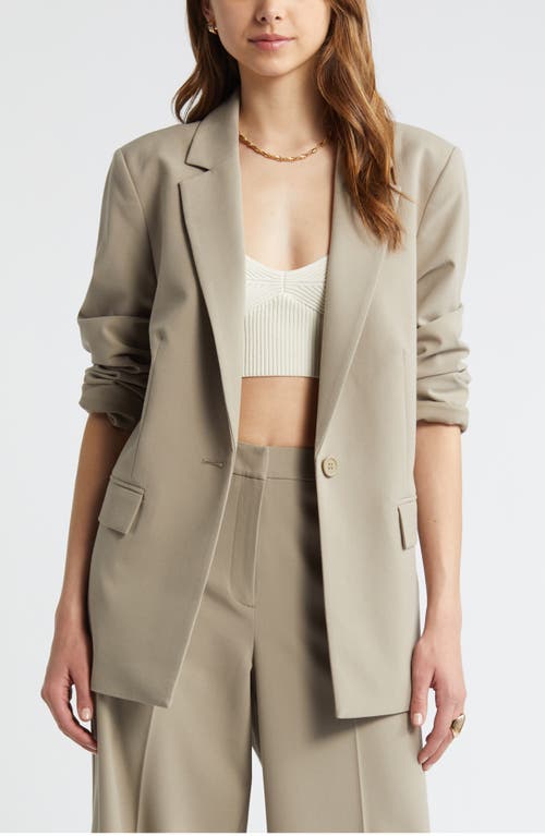 Open Edit Relaxed Fit Blazer In Grey Chia