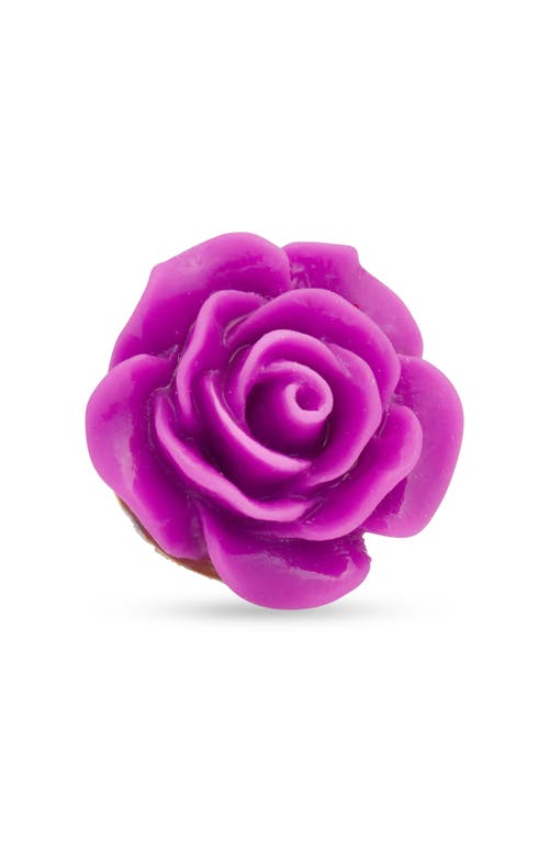 Floral Lapel Pin in Deep Purple