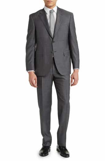 Canali Classic Fit Wool Suit in Charcoal at Nordstrom, Size 44 US