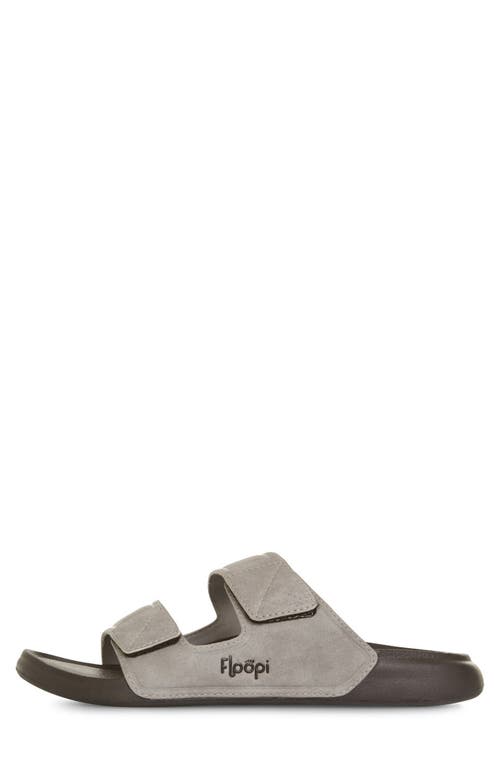 Shop Floopi Noah Adjustable Slide Sandal In Grey