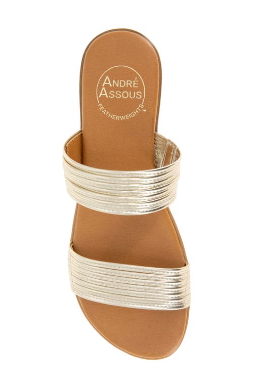 Shop Andre Assous André Assous Nabila Flat Sandal In Platino