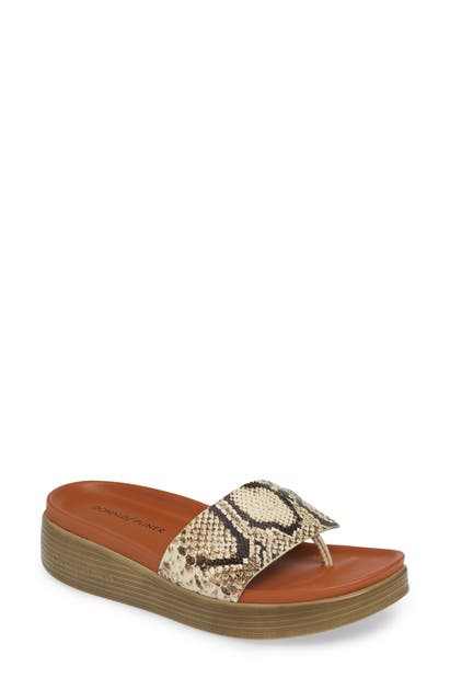 Donald Pliner Fifi Slide Sandal In Natural Python Print
