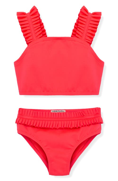 Habitual Kids Kids' So Fantasy Ruffle Two-Piece Swimsuit Pink at Nordstrom,