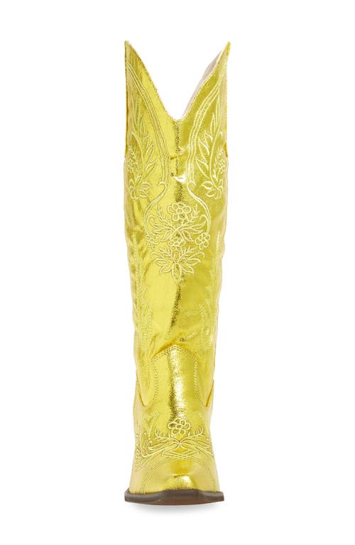 Shop Azalea Wang Ayanna Western Boot In Gold