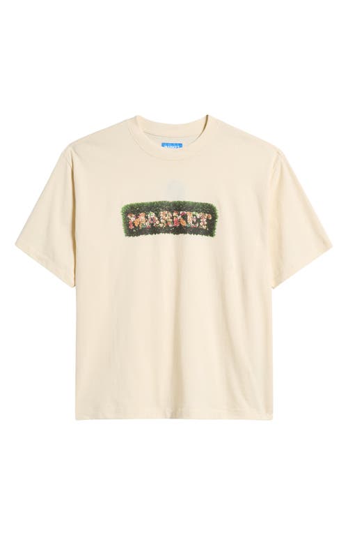 Shop Market Hedges Cotton Graphic T-shirt In Ecru