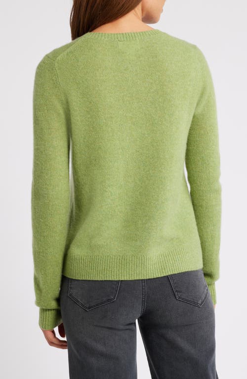 Caslonr Caslon(r) Cashmere Crewneck Sweater In Olive Epsom