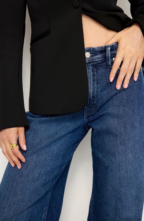 Shop Good American Good Skate High Waist Wide Leg Jeans In Bblue83